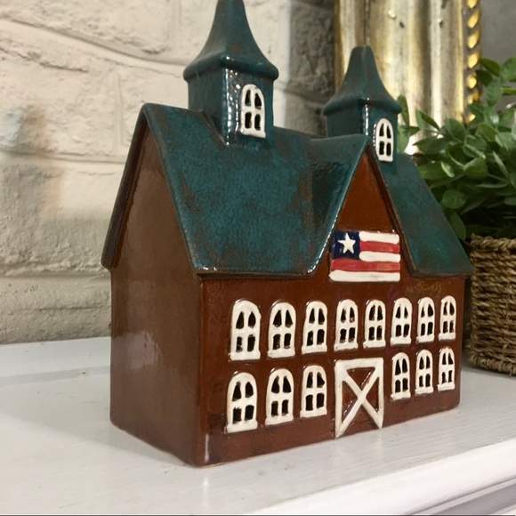 Farmhouse Barn Tea Light Votive Candle Holder Large Primitive NWT - Picture 5 of 7